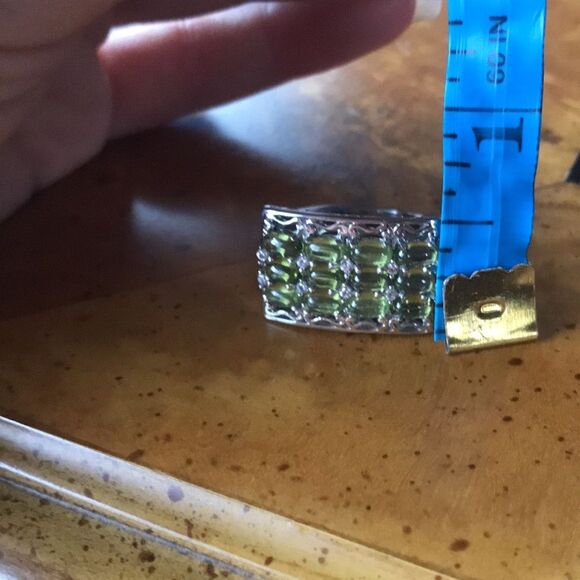 Natural Vesuvianite Idocrase Sterling Silver Ring Size 9 - Picture 7 of 7